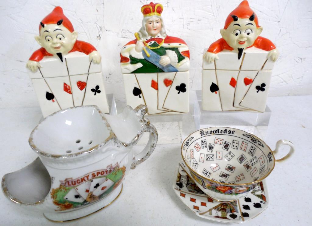 Mixed Lot Playing Card Boxes /Shaving Mug see photos: see photos
