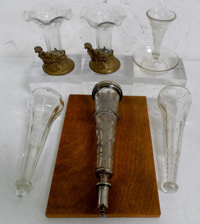 Lot of 6 Vases 3 Are Car Vases no brackets for car: no brackets for car vases