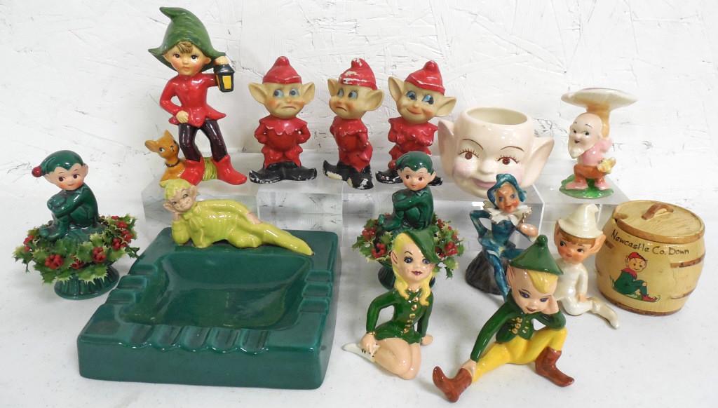 Elf Lot Ashtray and Figurines see photos: see photos