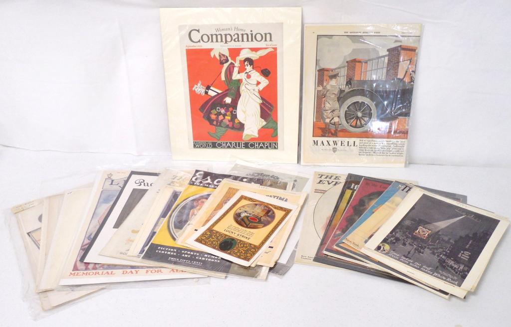lot of Ephemera advertisements Woman's Home Companion,: Woman's Home Companion, Saturday Evening Post, Esquire & others, some show a lot of wear