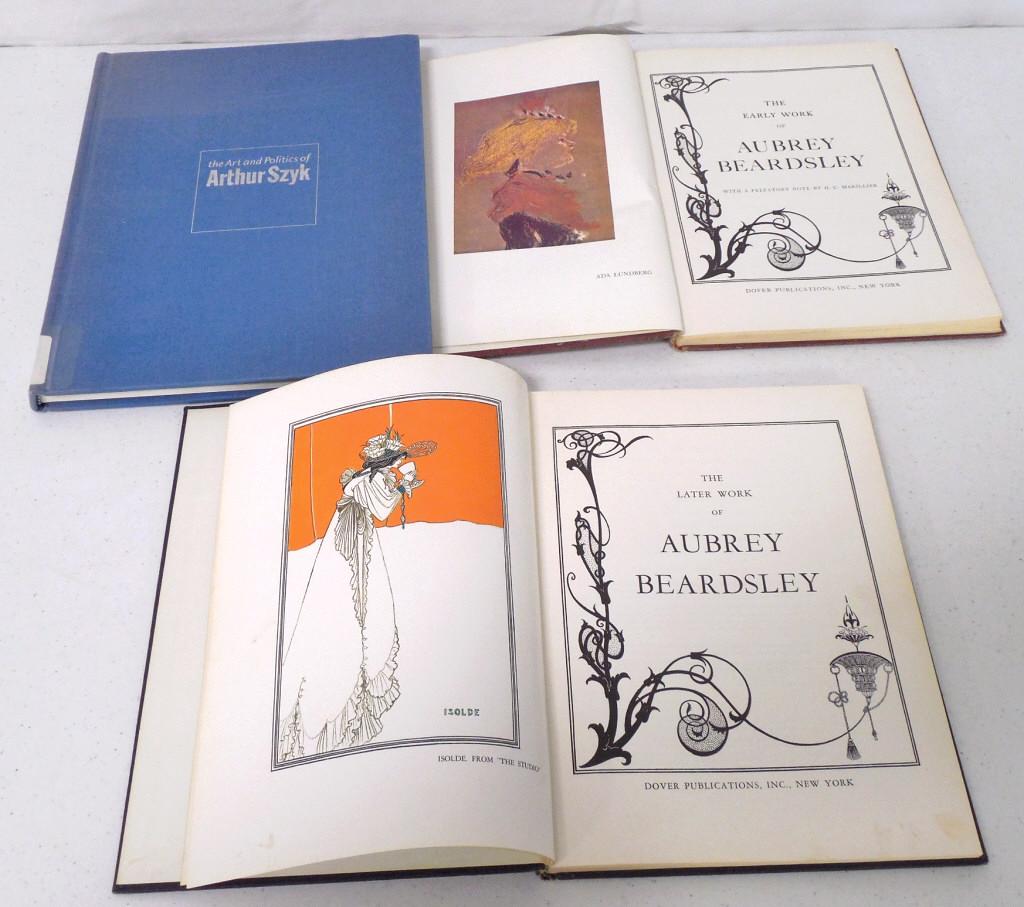 lot of 3 books, Arthur Szyk, & Aubrey Beardsley show: show some wear
