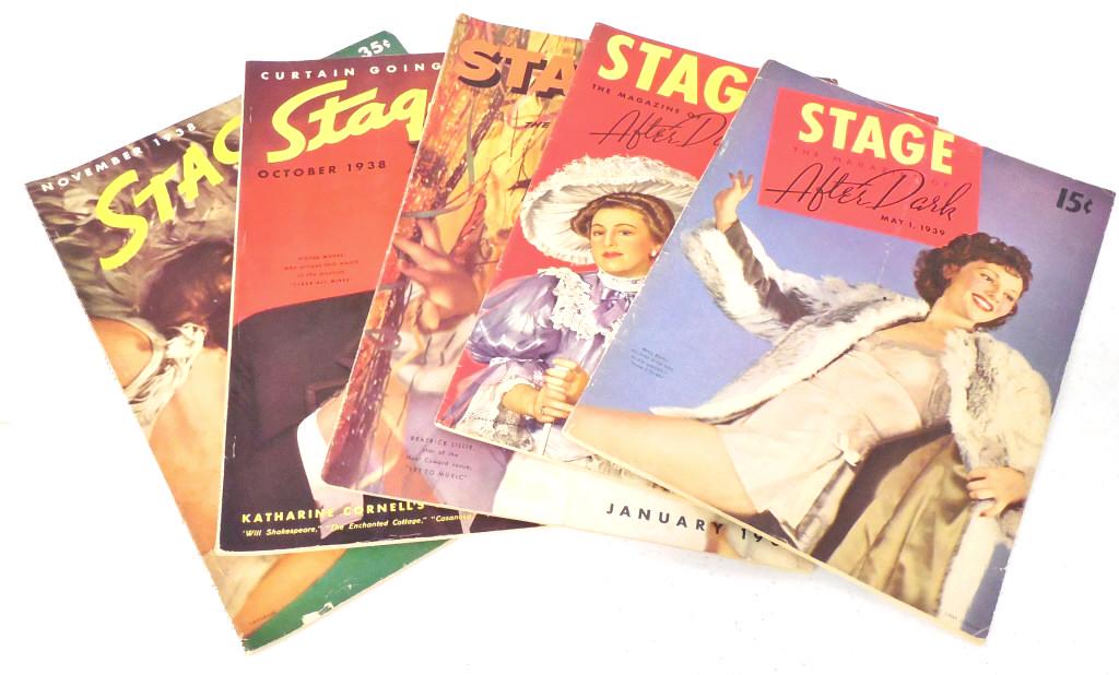assorted Stage magazines all show wear: all show wear