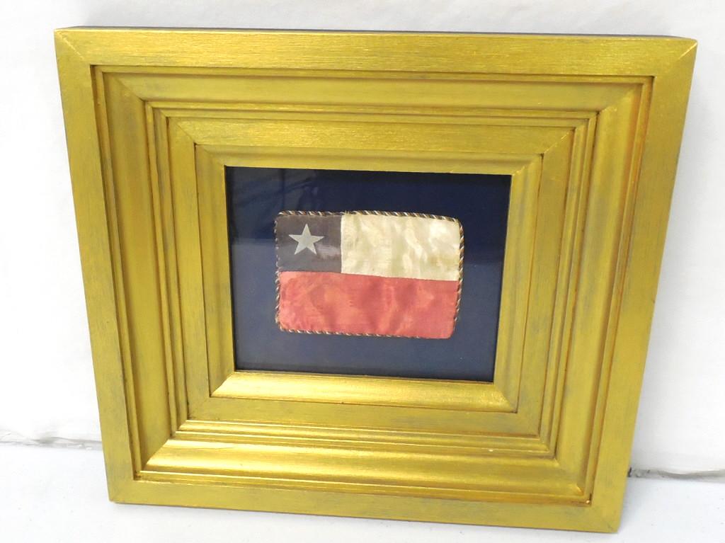 Framed Silk Patch Flag 12 x 13 Framed: 12 x 13 Framed