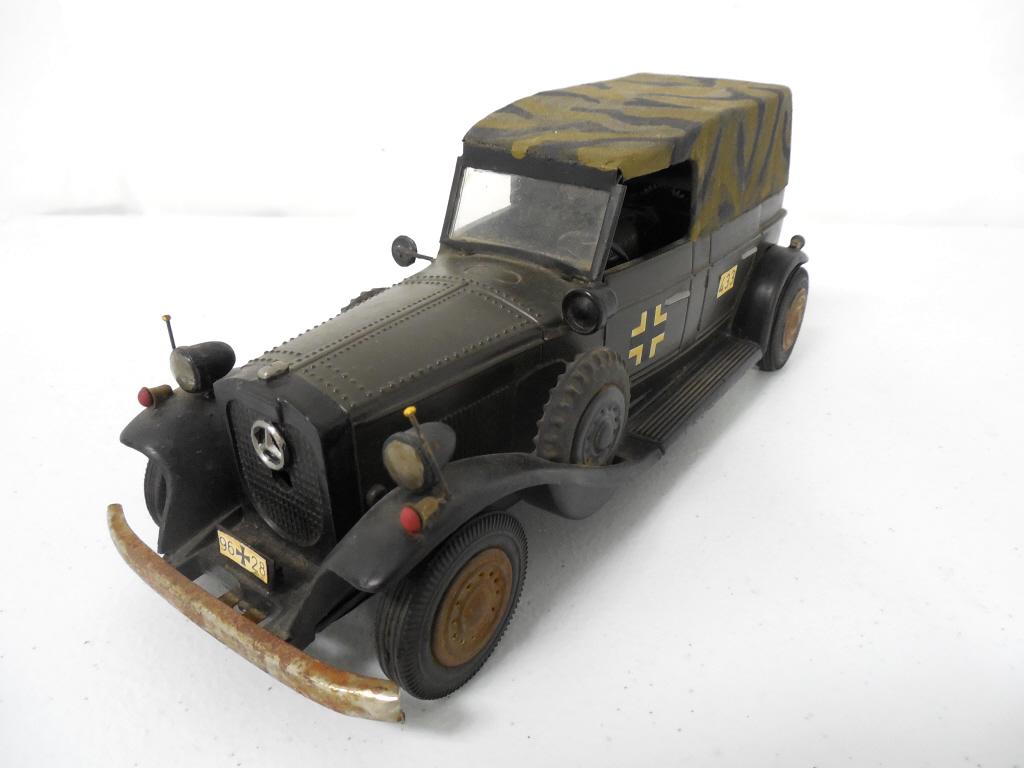 Mercedes Military Toy Truck Made in Germany possibly: possibly was friction not working, rear fenders repaired and some restoration