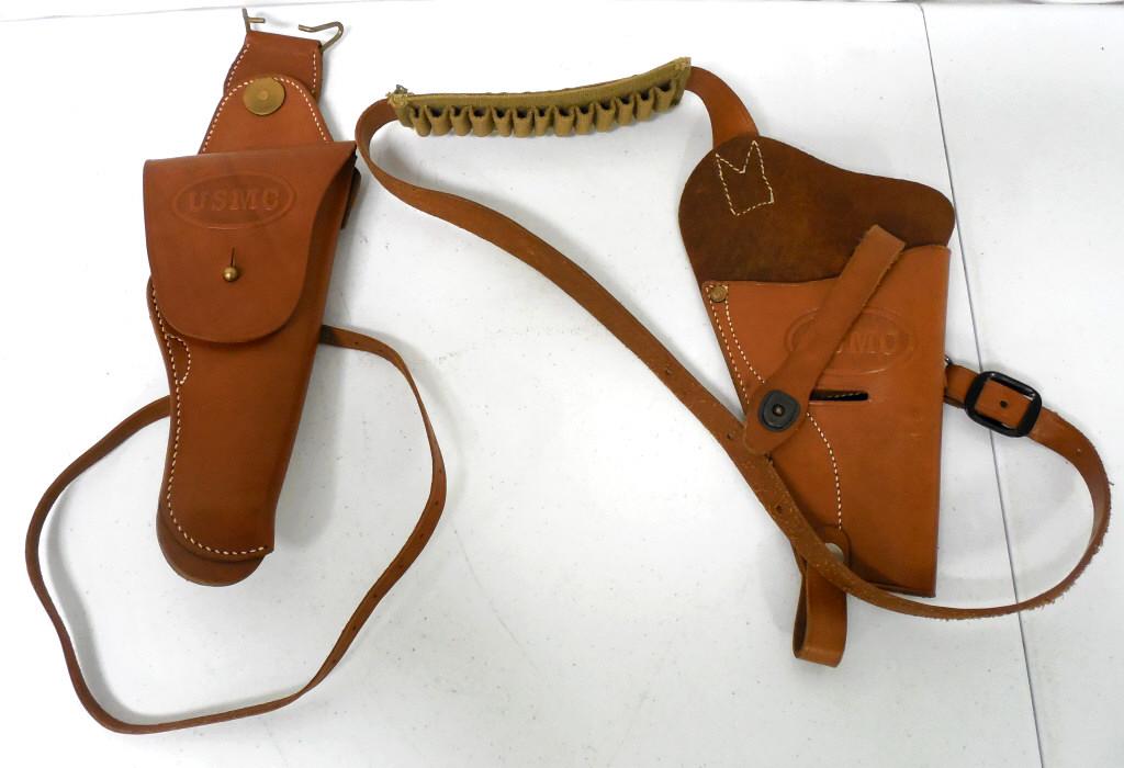 Lot of 2 USMC Holsters appear to be new: appear to be new