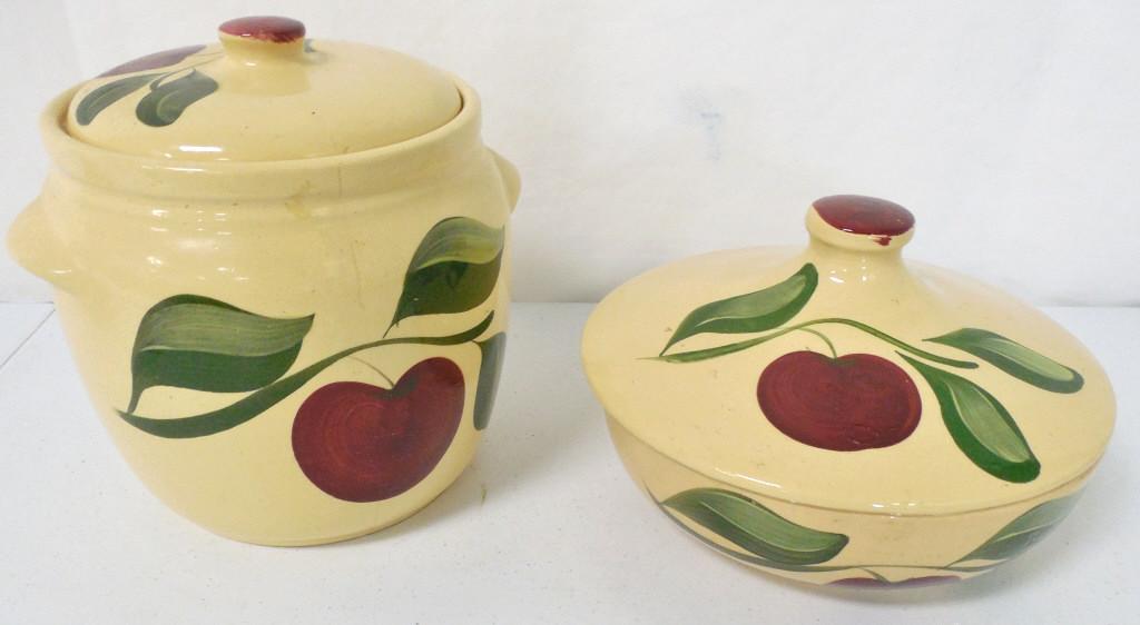 Watt Covered Vegetable 96/ Cookie Jar 508 cookie jar: cookie jar has hairline in front see photos