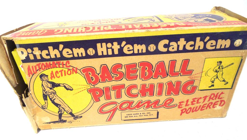 Marx Battery Op. Baseball Pitching Game in Box. (1 of 9)