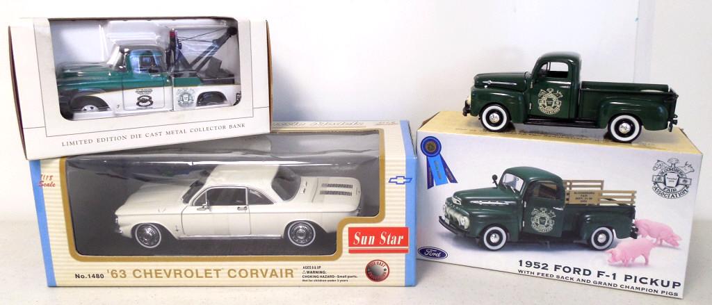 lot of 3 die cast cars & trucks w/ boxes (1 of 4)