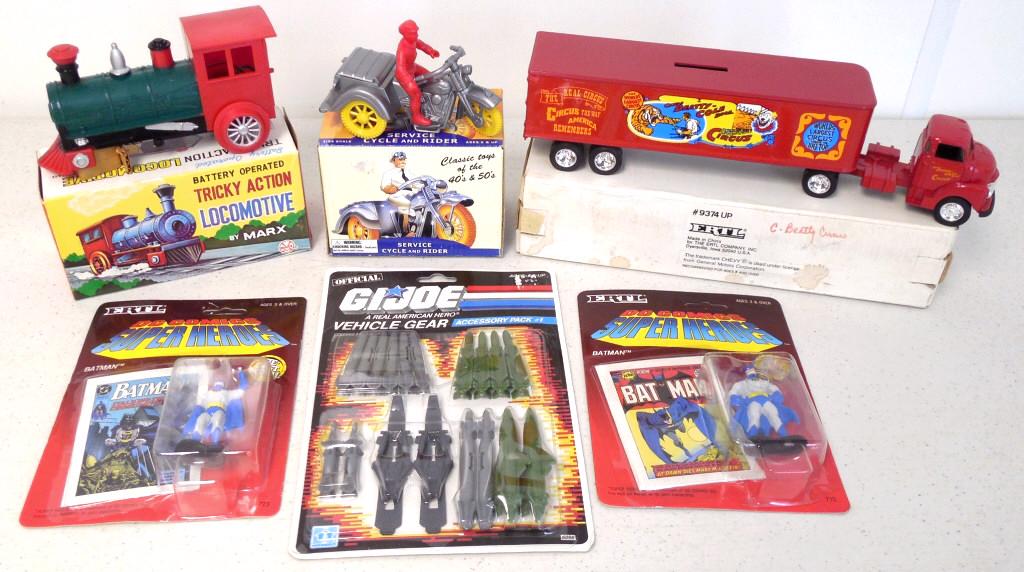 lot of 6 cycle, locomotive, Ertl truck & trailer o (1 of 7)