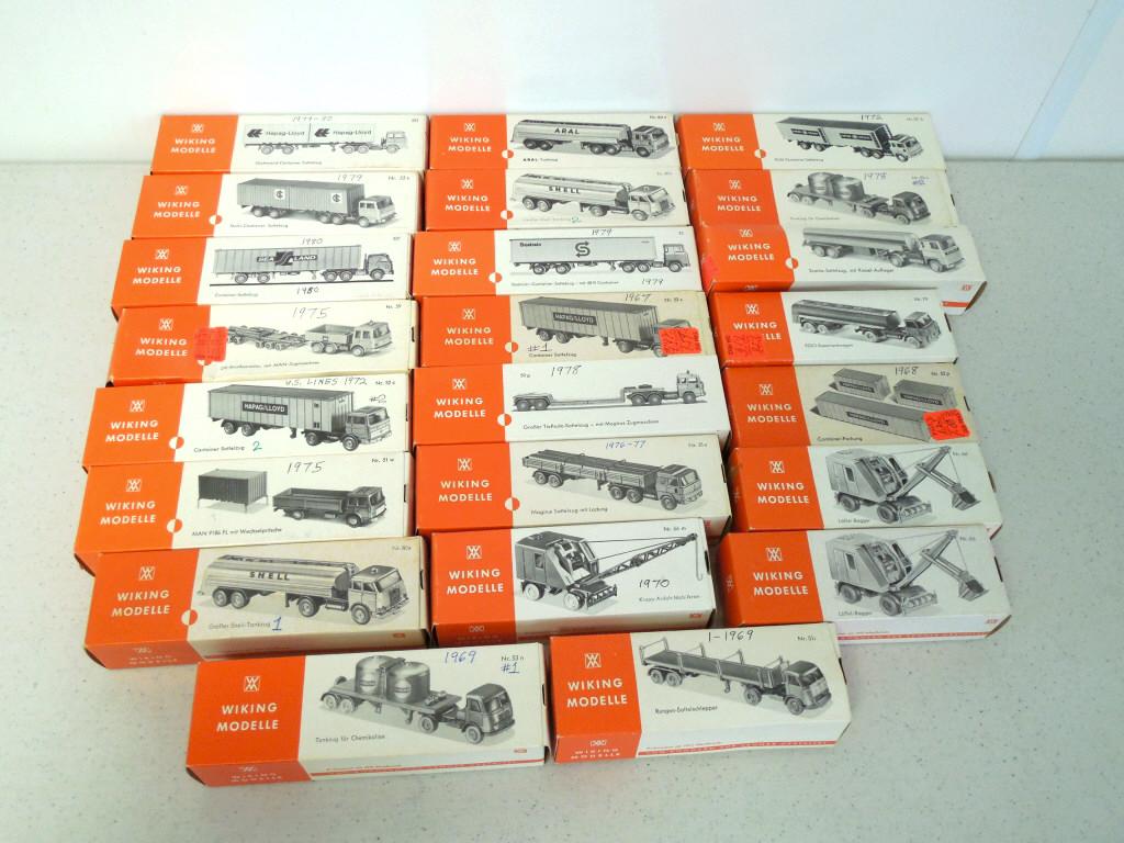 lot of 23 Wiking Modelle trucks, shovels & others (1 of 9)