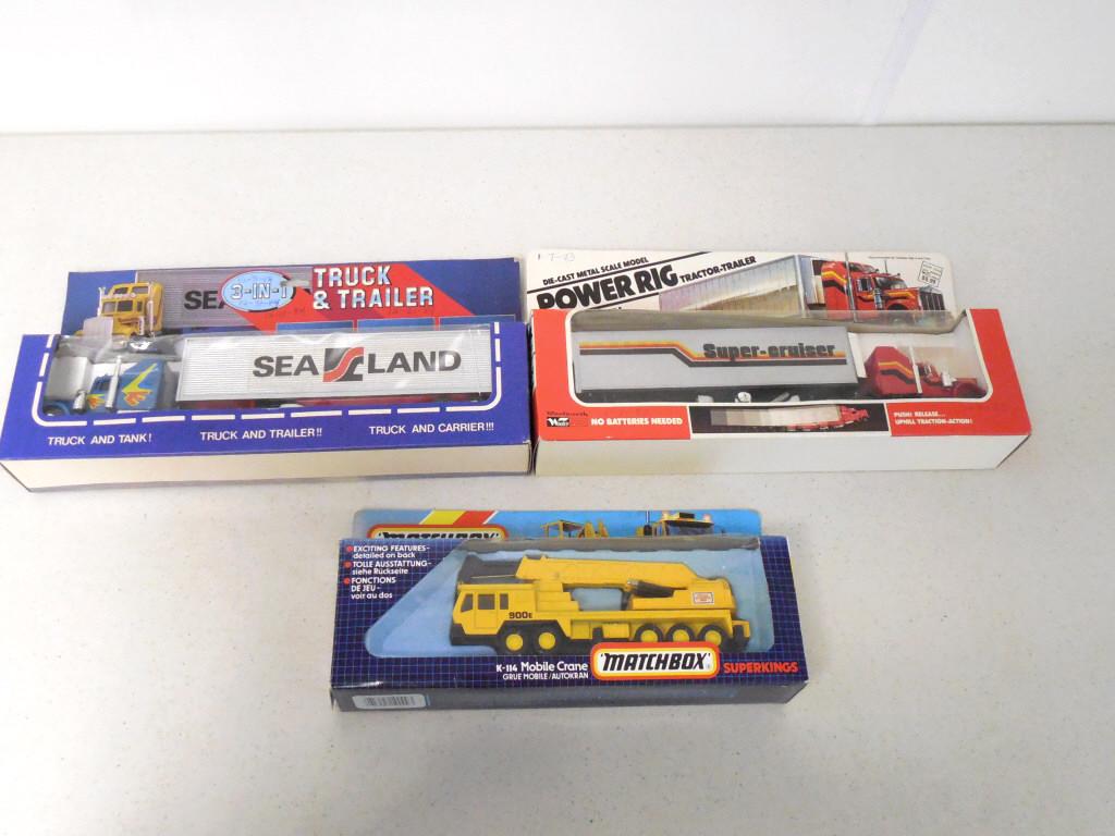 lot of 3: Matchbox crane, trucks & trailers (1 of 5)