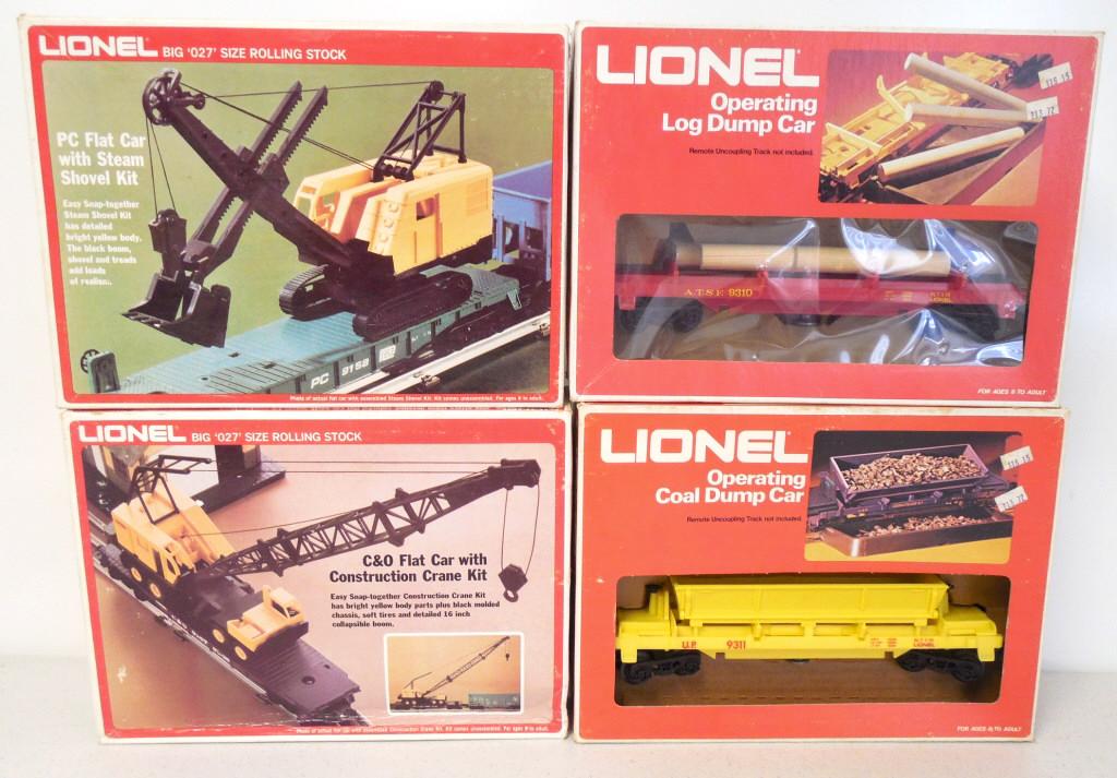 4 Lionel dump cars, shovel & crane kits w/ boxes (1 of 5)