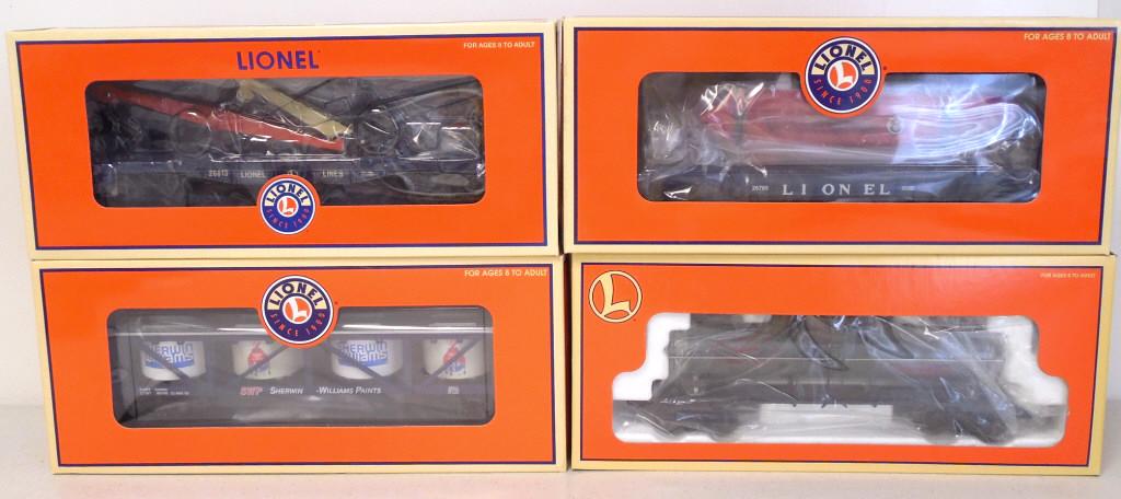 lot of 4 Lionel train cars w/ boxes (1 of 5)