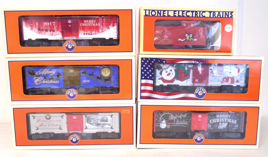 lot of 6 Lionel train cars w/ boxes (1 of 5)