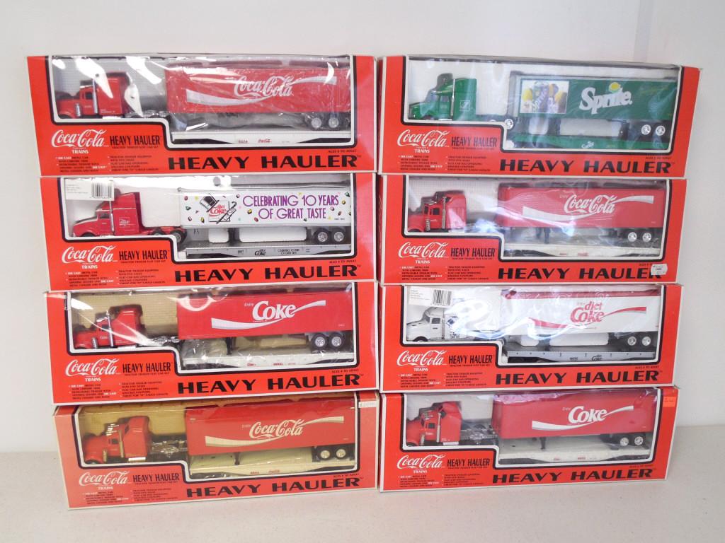 lot of 8 Coca Cola Heavy Hauler die cast w/ flatca (1 of 5)