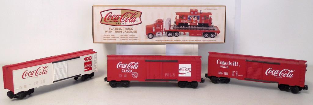 lot of 4 Coca Cola train cars w/ boxes (1 of 5)