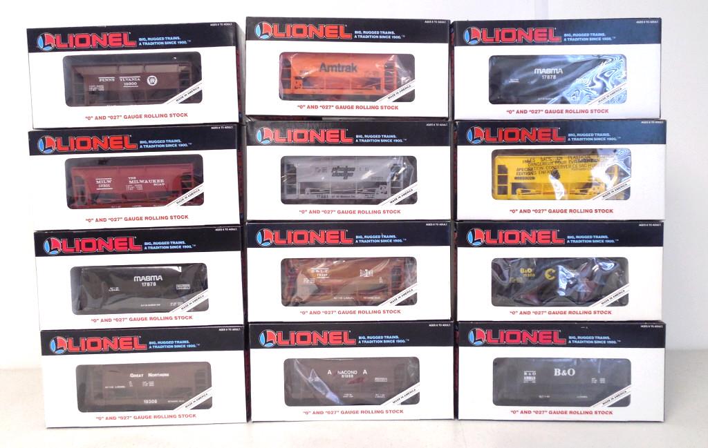 lot of 12 Lionel train cars w/ boxes O & O27 stock (1 of 15)