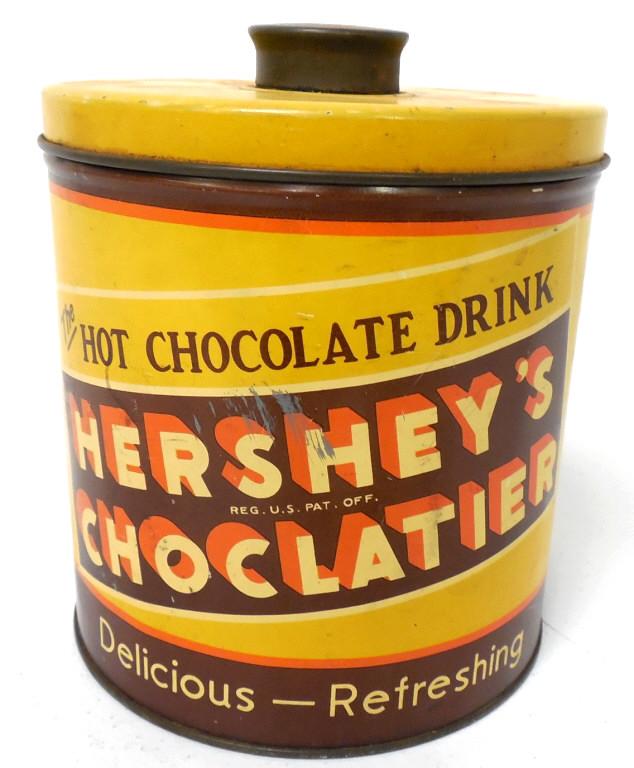 Hershey's Choclatier Tin can: few scratches and dents