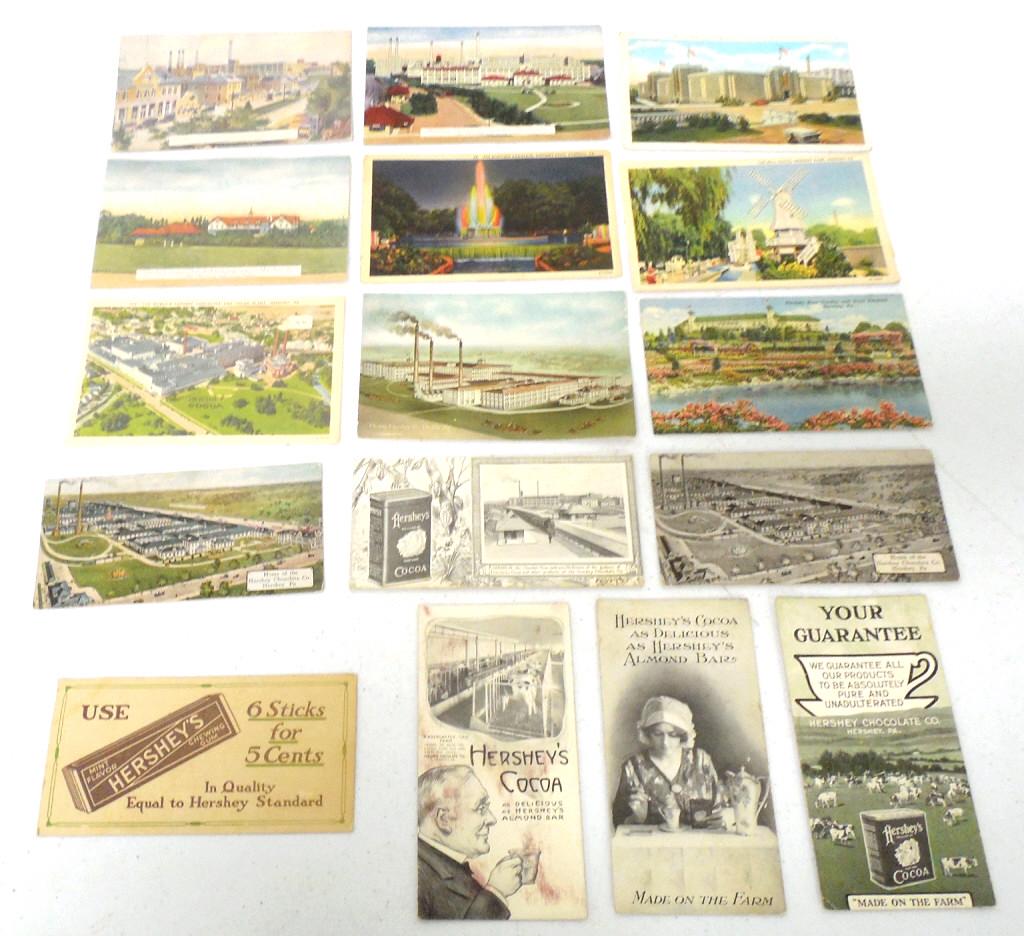 Lot of 16,Assorted Hershey Postcards: See pictures for description