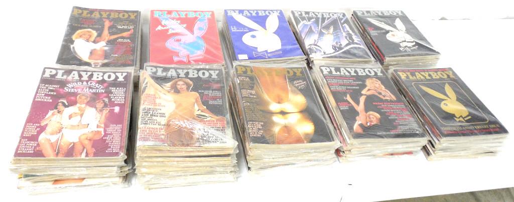 Lot of 120 ,Playboy Magazine,Jan 1980-Dec1989: Condition varies from new to used