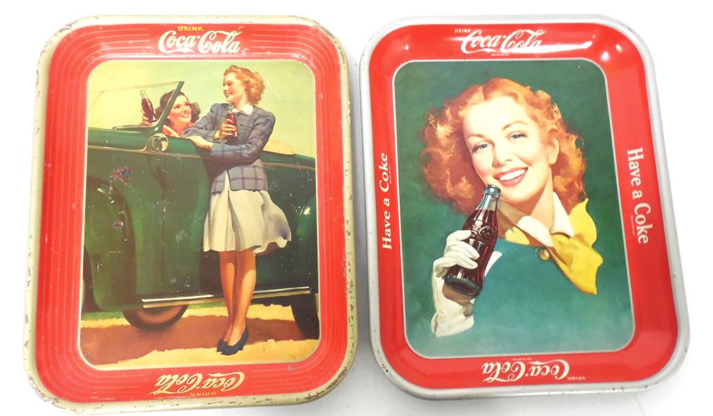 Lot of 2 Coca Cola Trays (1 of 5)