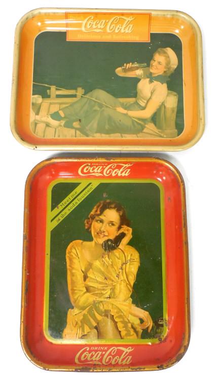 Lot of 2 Coca Cola Trays (1 of 6)