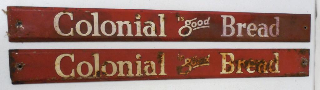 Lot of 2, Colonial Bread Signs (1 of 12)