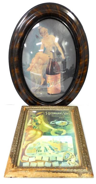 Lot of 2 Beer Advertising Pictures Framed (1 of 8)