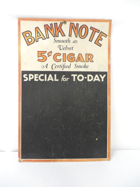 Bank Note Cigar Adv Blackboard (1 of 5)