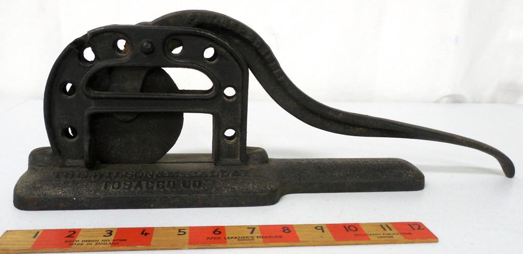 The Wilson & McCallay Tobacco Co Cutter: See picture for description