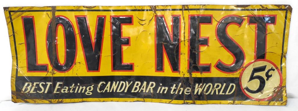 Love Nest Candy Bar Tin Sign 10x28 (1 of 6)