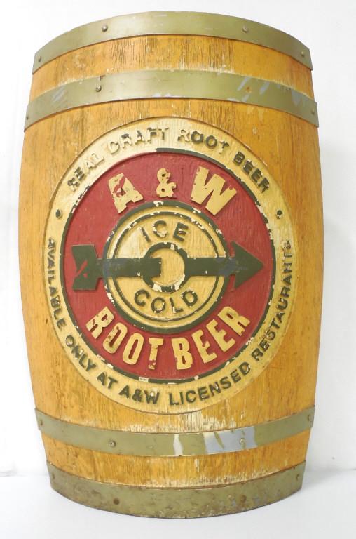 A&W Root Beer Resin Sign 19x31 high: see pictures for description