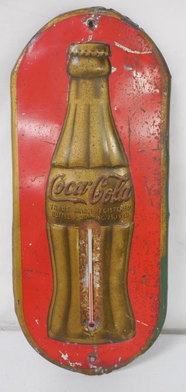 Coca Cola Bottle Tin Thermometer (1 of 5)
