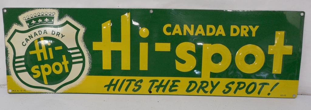 Canada Dry Hi-Spot Tin Sign (1 of 7)