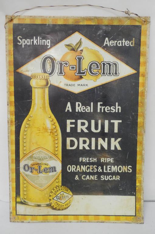 Or-Lem Fruit Drink Tin Sign (1 of 5)