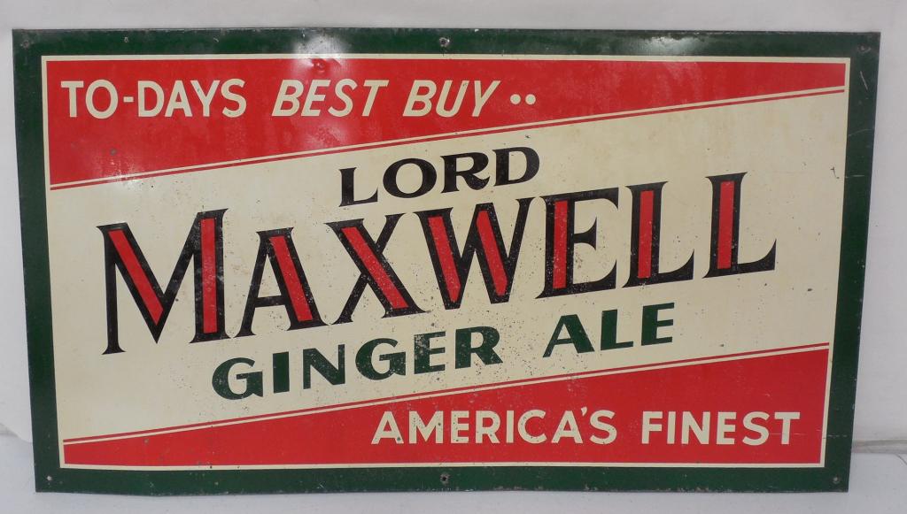 Lord Maxwell Ginger Ale Tin Sign (1 of 8)