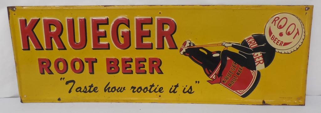 Krueger Root Beer Tin Sign (1 of 6)