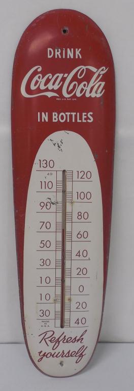 Coca-Cola Thermometer: 8"x11",scratches