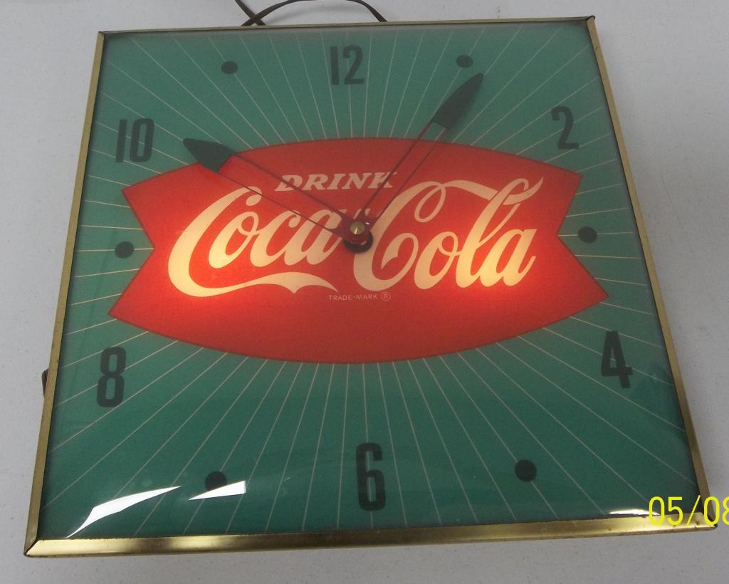 Coca-Cola Square Tin Clock (1 of 5)