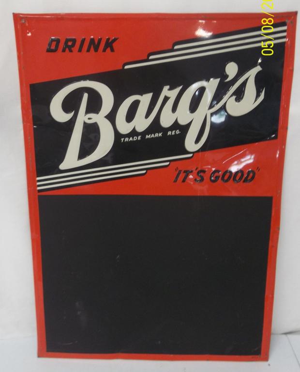 Barq's Root Beer Tin Menu Board Sign (1 of 10)