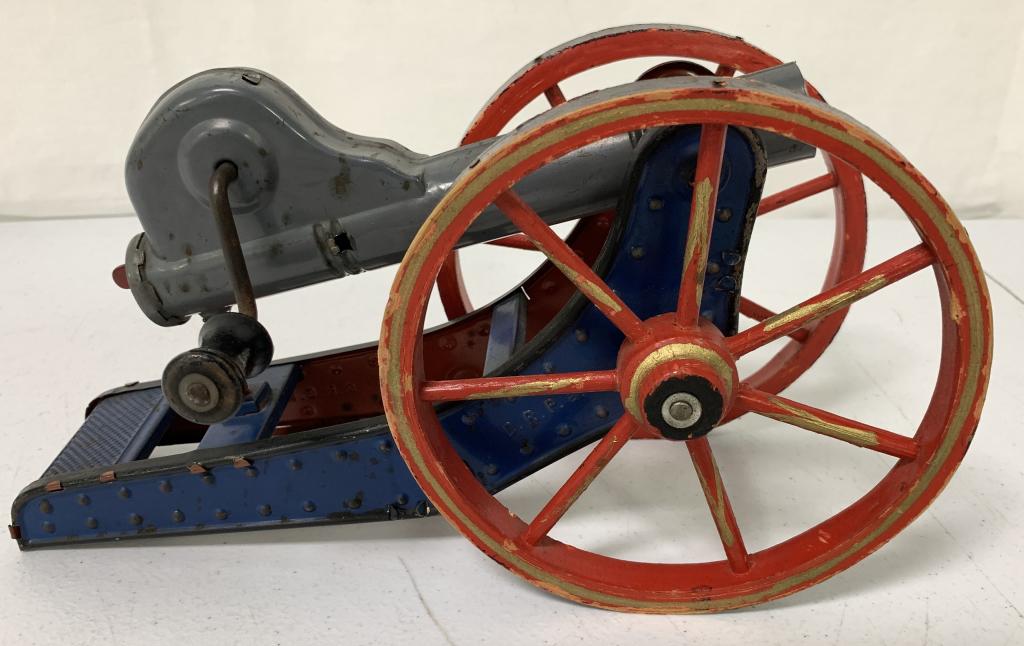 Metal Cannon with Wooden Wheels,D.R.G.M (1 of 7)
