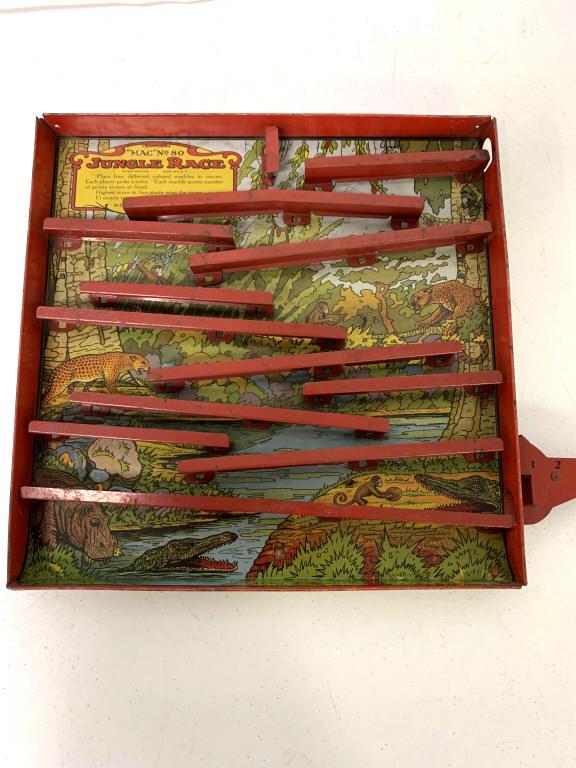 Mac No 80 Jungle Race Marble Game: Used as is not complete