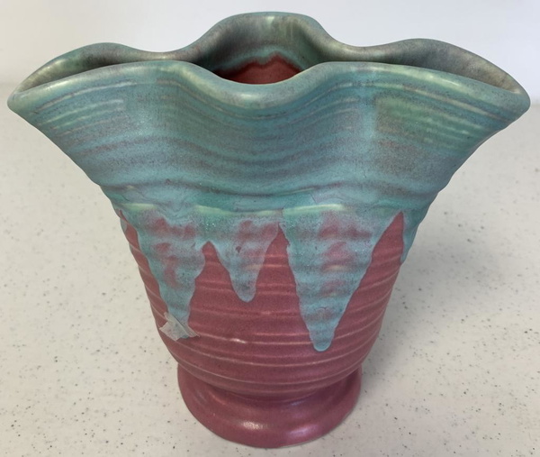 Camark Pottery Vase Green/pink