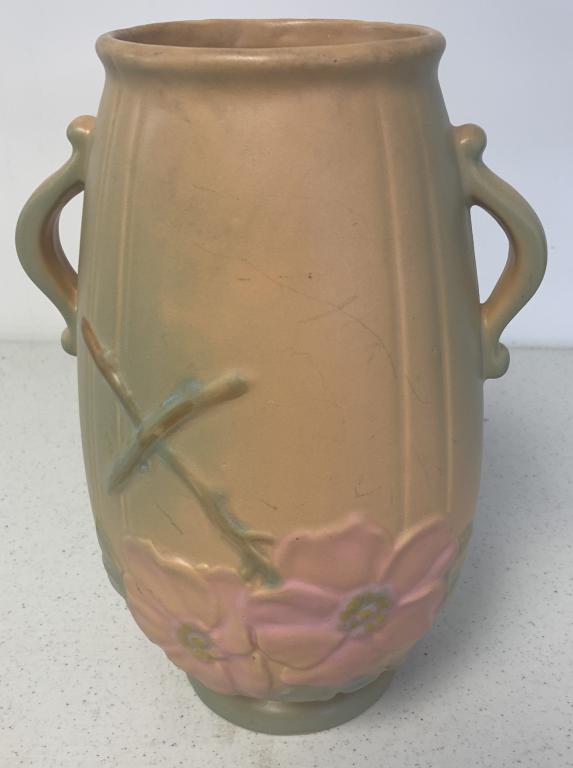 Weller double handle wild rose vase (1 of 5)