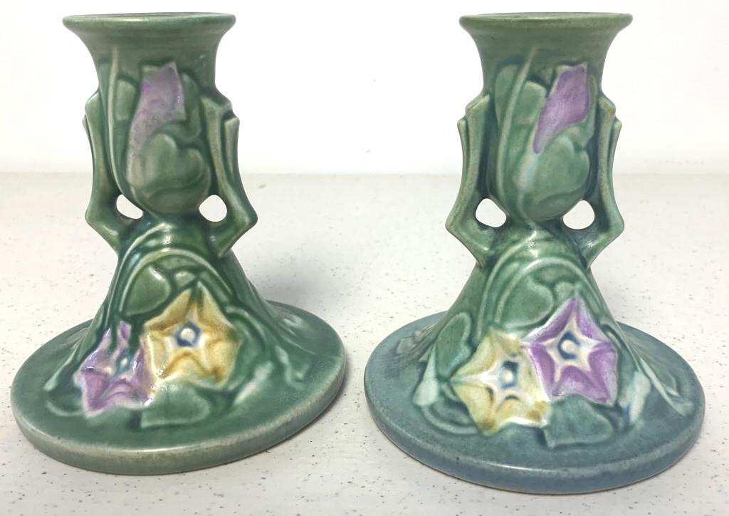 Lot of 2,Roseville Candlesticks (1 of 7)