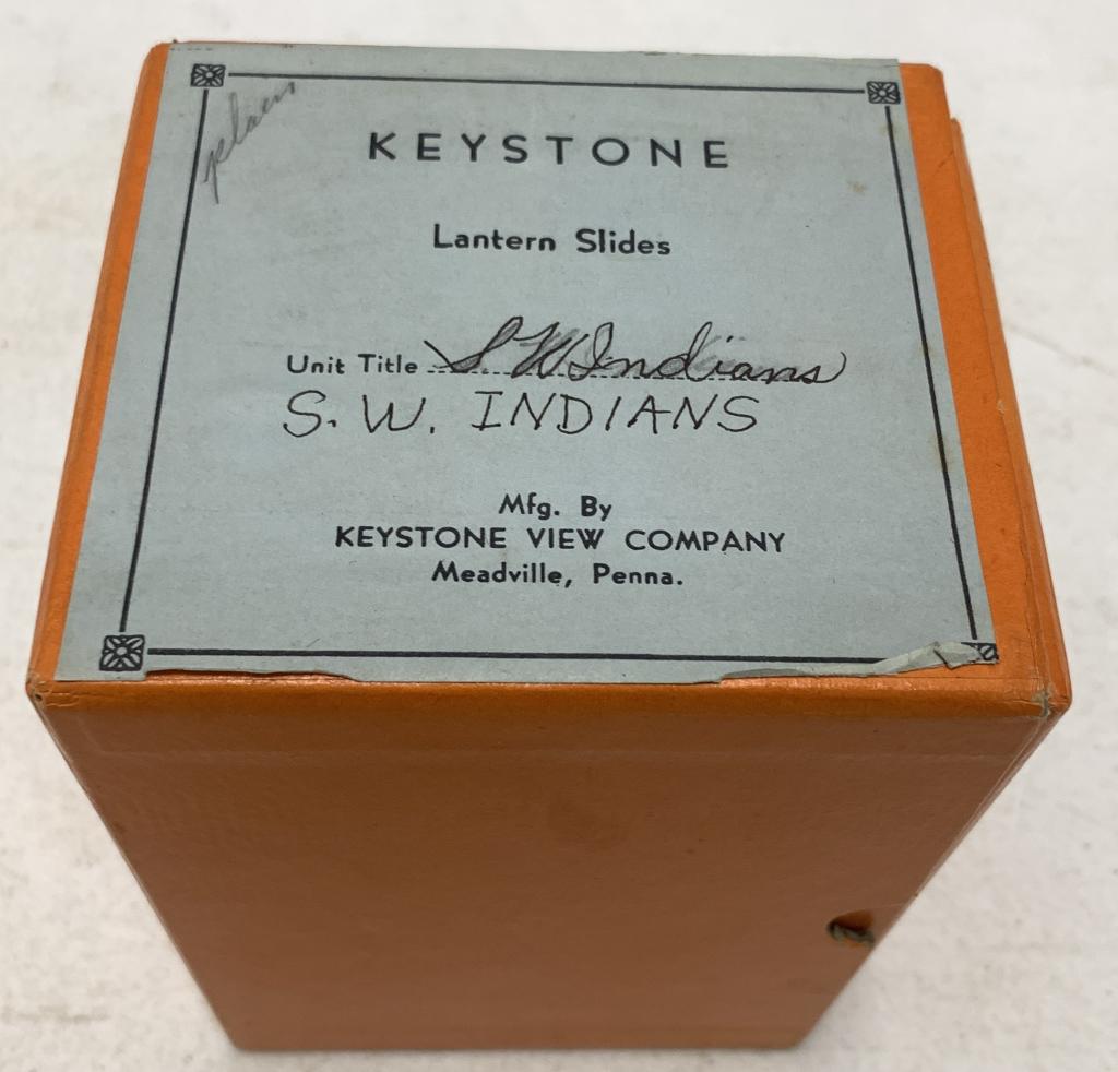 Keystone Box of 25 Glass Slides S.W. Indians (1 of 5)