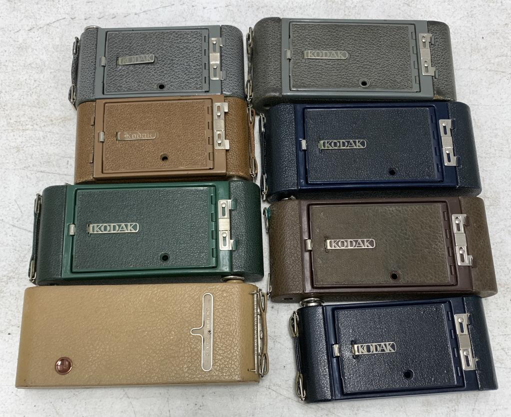 Lot of 8 Kodak Folding Cameras (1 of 1)