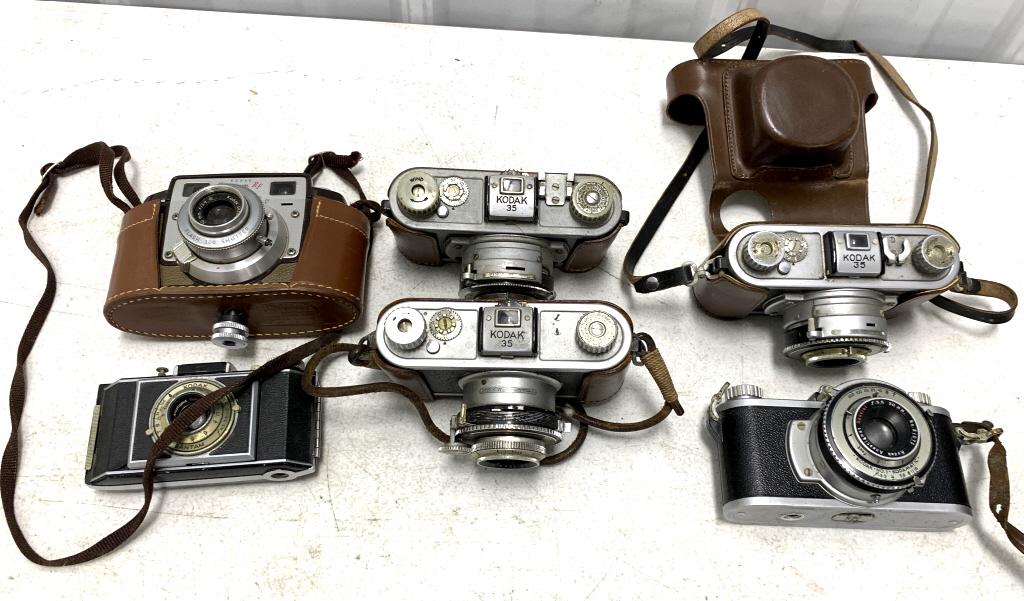 Lot of 6 Kodak Cameras with Cases (1 of 4)