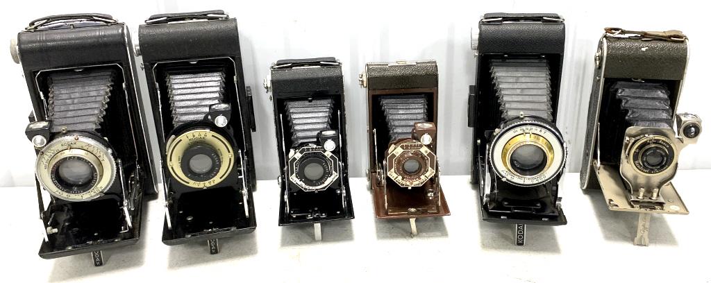 Lot of 5 Kodak Folding Cameras 1 Ansco (1 of 5)