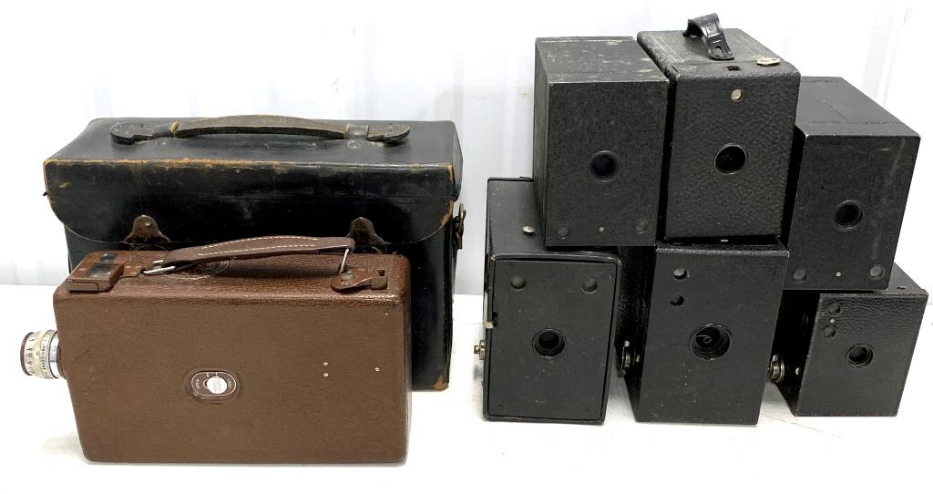 Lot of 7 Cameras 6 Box / 1 Cine Kodak Movie (1 of 6)